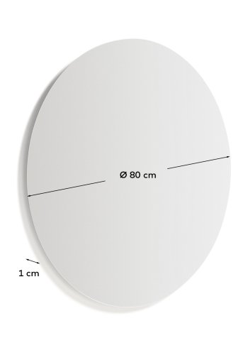 KAVE HOME Donia badev�relsesspejl, rund - spejlglas (�80)