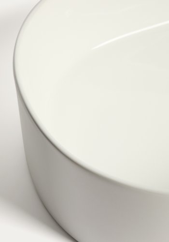 KAVE HOME Ovara bordvask, oval - hvid glaseret keramik (50x31)