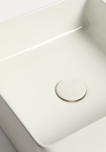 KAVE HOME Ovara bordvask, kvadratisk - hvid glaseret keramik (36,5x36,5)