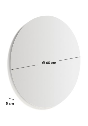KAVE HOME Donia badev�relsesspejl, rund - spejlglas (�60)