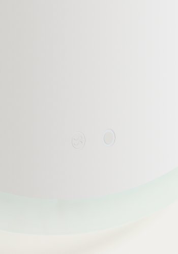 KAVE HOME Mervi badev�relsesspejl, m. LED-lys og antidug, rund - spejlglas og sandbl�st glas (�60)