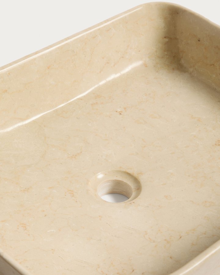 KAVE HOME Darnen bordplade h�ndvask, rektangul�r - beige marmor (55x35)