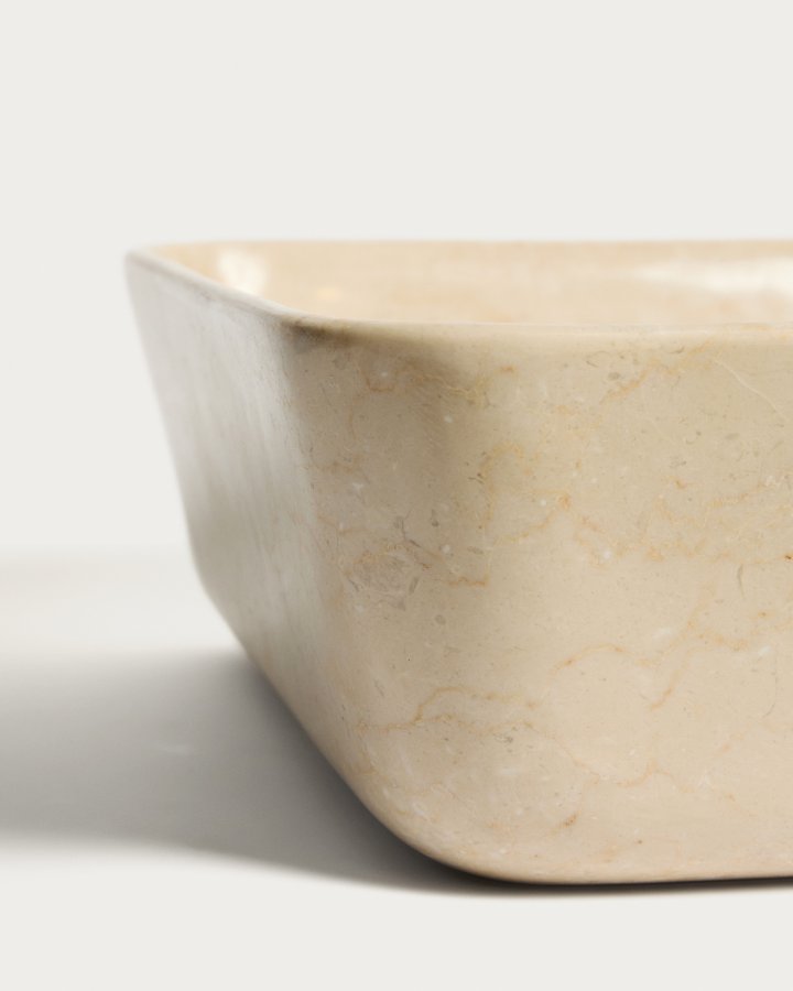 KAVE HOME Darnen bordplade h�ndvask, rektangul�r - beige marmor (55x35)