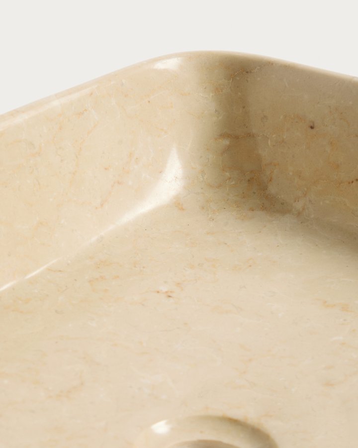 KAVE HOME Darnen bordplade h�ndvask, rektangul�r - beige marmor (55x35)