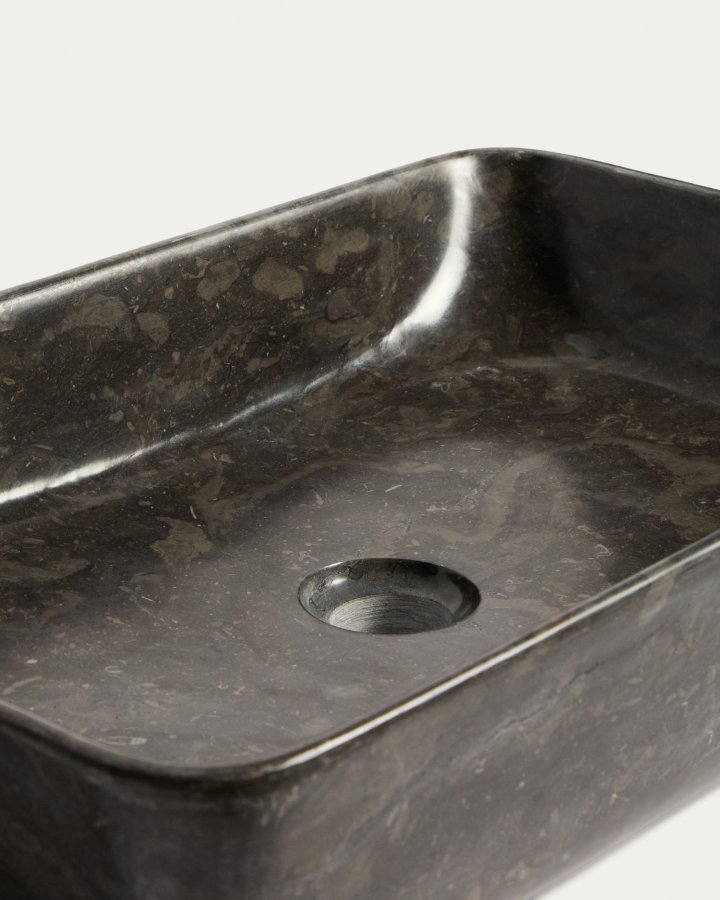 KAVE HOME Darnen bordplade h�ndvask, rektangul�r - gr� marmor (55x35)