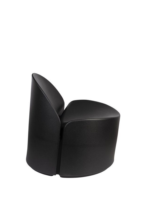 ZUIVER Bloom utendrs loungestol - svart resirkulert exopixel