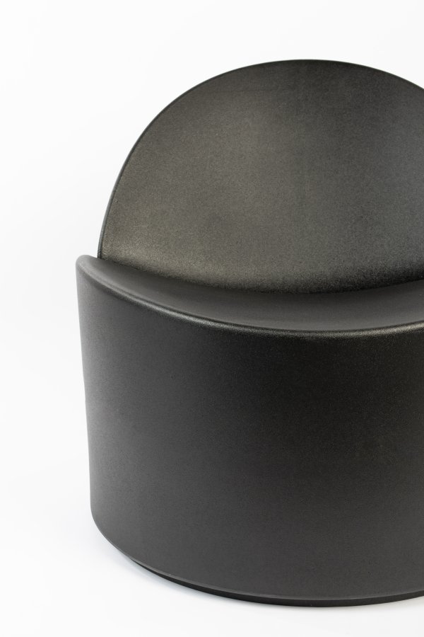 ZUIVER Bloom utendrs loungestol - svart resirkulert exopixel