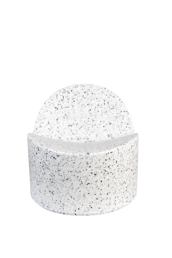 ZUIVER Bloom utendrs loungestol - hvit terrazzo resirkulert exopixel