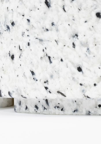 ZUIVER Bloom utendrs loungestol - hvit terrazzo resirkulert exopixel