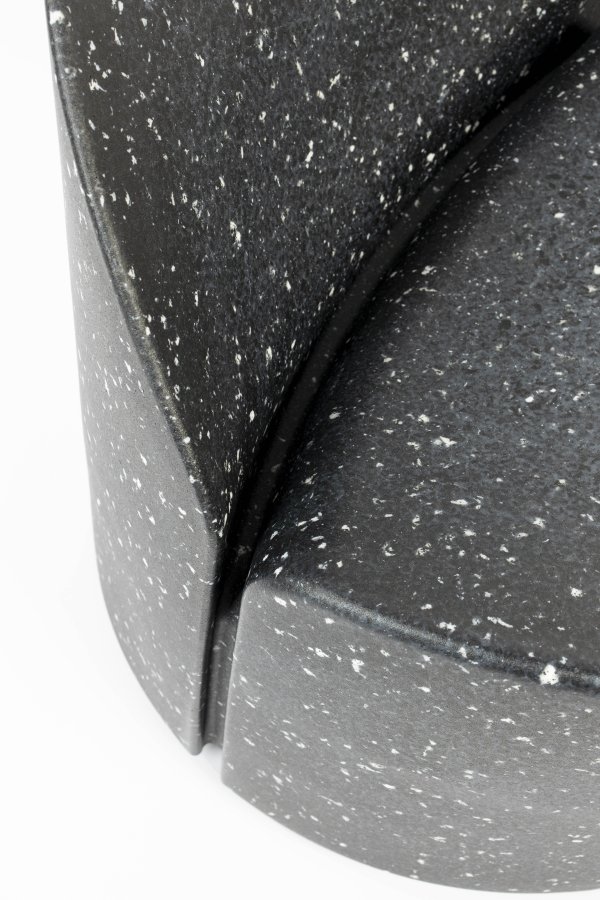 ZUIVER Bloom utendrs loungestol - svart granitt-look resirkulert exopixel