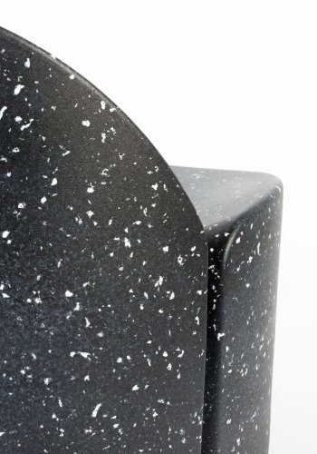 ZUIVER Bloom utendrs loungestol - svart granitt-look resirkulert exopixel