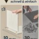 SONGMICS HOME Badev�relsesskab under vask, superhurtig v�rkt�jsfri montering, gulvst�ende opbevaringsskab med vaskefunktion, justerbar hylde, til h�ndvaske med/uden piedestal, rustik hvid BBC223WJ01