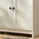 SONGMICS HOME Badev�relsesskab under vask, superhurtig v�rkt�jsfri montering, gulvst�ende opbevaringsskab med vaskefunktion, justerbar hylde, til h�ndvaske med/uden piedestal, rustik hvid BBC223WJ01