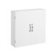 VASAGLE BBC320W01 badev�relsesv�gskab, m. 2 l�ger og 2 hylder - mat hvid MDF