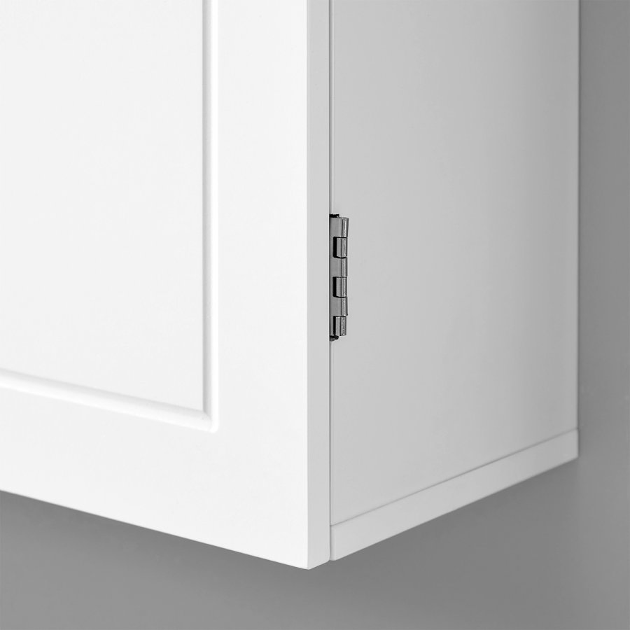 VASAGLE BBC320W01 badev�relsesv�gskab, m. 2 l�ger og 2 hylder - mat hvid MDF
