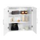 VASAGLE BBC320W01 badev�relsesv�gskab, m. 2 l�ger og 2 hylder - mat hvid MDF