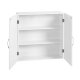 VASAGLE BBC320W01 badev�relsesv�gskab, m. 2 l�ger og 2 hylder - mat hvid MDF