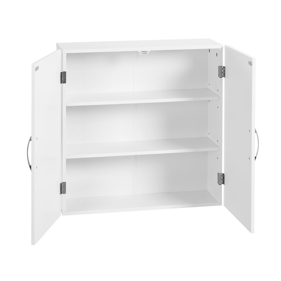 VASAGLE BBC320W01 badev�relsesv�gskab, m. 2 l�ger og 2 hylder - mat hvid MDF