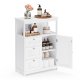 Fritst�ende gulvopbevaringsm�bel med justerbar hylde, badev�relsesskab med 3 skuffer, til hjemmet, hvid