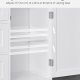 Fritst�ende gulvopbevaringsm�bel med justerbar hylde, badev�relsesskab med 3 skuffer, til hjemmet, hvid