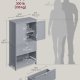 VASAGLE Gulvskab med Opbevaring, Fritst�ende Opbevaringsm�bel med 2 Skuffer og 2 D�re, Justerbar Hylde, 28 x 51 x 102 cm, Til Entre, Badev�relse, Duegr� UBBC551G02