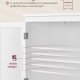 VASAGLE Badev�relsesskab med opbevaring, Fritst�ende badev�relsesskab med 2 skuffer og 2 d�re, justerbar hylde, 28 x 51 x 102 cm, hvid BBC551P31