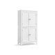 VASAGLE Badev�relsesgulvskab, Badev�relsesopbevaringsenhed, Fritst�ende Skab med 4 D�re, Justerbare Hylder, 28 x 51 x 102 cm, Hvid UBBC552P31