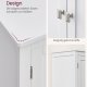 VASAGLE Badev�relsesgulvskab, Badev�relsesopbevaringsenhed, Fritst�ende Skab med 4 D�re, Justerbare Hylder, 28 x 51 x 102 cm, Hvid UBBC552P31