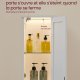 VASAGLE H�jt og slankt let badev�relsesskab med justerbare hylder, �bne rum, til sm� rum, moderne, Cloud White BBC566W03