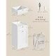 VASAGLE Badev�relsesskab med vasket�jskurv, badev�relsesopbevaringsm�bel med 1 skuffe og 1 vasket�jskurv, aftagelig vasket�jskurv med h�ndtag, 40 x 40 x 80,2 cm, Cloud White BBC741W01