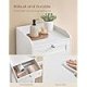 VASAGLE Badev�relsesskab med vasket�jskurv, badev�relsesopbevaringsm�bel med 1 skuffe og 1 vasket�jskurv, aftagelig vasket�jskurv med h�ndtag, 40 x 40 x 80,2 cm, Cloud White BBC741W01
