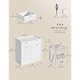 VASAGLE Badev�relsesskab med vasket�jskurve, badev�relsesopbevaringsm�bel med 2 skuffer og 2 vasket�jskurve, aftagelige vasket�jskurve med h�ndtag, 40 x 78,9 x 80,2 cm, Cloud White BBC751W01