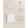 VASAGLE Badev�relsesskab med vasket�jskurve, badev�relsesopbevaringsm�bel med 2 skuffer og 2 vasket�jskurve, aftagelige vasket�jskurve med h�ndtag, 40 x 78,9 x 80,2 cm, Cloud White BBC751W01