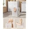VASAGLE Badev�relsesskab med vasket�jskurve, badev�relsesopbevaringsm�bel med 2 skuffer og 2 vasket�jskurve, aftagelige vasket�jskurve med h�ndtag, 40 x 78,9 x 80,2 cm, Cloud White BBC751W01