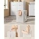 VASAGLE Badev�relsesskab med vasket�jskurve, badev�relsesopbevaringsm�bel med 2 skuffer og 2 vasket�jskurve, aftagelige vasket�jskurve med h�ndtag, 40 x 78,9 x 80,2 cm, Cloud White BBC751W01