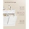 VASAGLE Badev�relsesskab med vasket�jskurve, badev�relsesopbevaringsm�bel med 2 skuffer og 2 vasket�jskurve, aftagelige vasket�jskurve med h�ndtag, 40 x 78,9 x 80,2 cm, Cloud White BBC751W01
