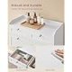 VASAGLE Badev�relsesskab med vasket�jskurve, badev�relsesopbevaringsm�bel med 2 skuffer og 2 vasket�jskurve, aftagelige vasket�jskurve med h�ndtag, 40 x 78,9 x 80,2 cm, Cloud White BBC751W01