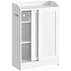 VASAGLE Badev�relsesskab, Smalt badev�relsesopbevaringsm�bel, Toiletpapirholder og b�rsterum, Skyded�re, Justerbare hylder, Ved siden af toilettet, 20 x 60 x 80 cm, Cloud White BBC752W01