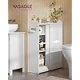 VASAGLE Badev�relsesskab, Smalt badev�relsesopbevaringsm�bel, Toiletpapirholder og b�rsterum, Skyded�re, Justerbare hylder, Ved siden af toilettet, 20 x 60 x 80 cm, Cloud White BBC752W01