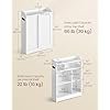 VASAGLE Badev�relsesskab, Smalt badev�relsesopbevaringsm�bel, Toiletpapirholder og b�rsterum, Skyded�re, Justerbare hylder, Ved siden af toilettet, 20 x 60 x 80 cm, Cloud White BBC752W01