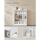 VASAGLE Badev�relsesskab, Smalt badev�relsesopbevaringsm�bel, Toiletpapirholder og b�rsterum, Skyded�re, Justerbare hylder, Ved siden af toilettet, 20 x 60 x 80 cm, Cloud White BBC752W01