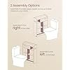 VASAGLE Badev�relsesskab, Smalt badev�relsesopbevaringsm�bel, Toiletpapirholder og b�rsterum, Skyded�re, Justerbare hylder, Ved siden af toilettet, 20 x 60 x 80 cm, Cloud White BBC752W01