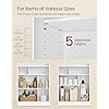 VASAGLE Badev�relsesskab, Smalt badev�relsesopbevaringsm�bel, Toiletpapirholder og b�rsterum, Skyded�re, Justerbare hylder, Ved siden af toilettet, 20 x 60 x 80 cm, Cloud White BBC752W01