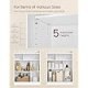 VASAGLE Badev�relsesskab, Smalt badev�relsesopbevaringsm�bel, Toiletpapirholder og b�rsterum, Skyded�re, Justerbare hylder, Ved siden af toilettet, 20 x 60 x 80 cm, Cloud White BBC752W01