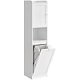 VASAGLE H�jt badev�relsesskab med vasket�jskurv, opbevaringsm�bel, aftagelig vasket�jskurv med h�ndtag, rum med d�r, badev�relsest�rn, 40 x 40 x 170 cm, Cloud White BBC761W01