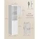 VASAGLE H�jt badev�relsesskab med vasket�jskurv, opbevaringsm�bel, aftagelig vasket�jskurv med h�ndtag, rum med d�r, badev�relsest�rn, 40 x 40 x 170 cm, Cloud White BBC761W01