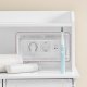 VASAGLE Badev�relsesskab St�ende med D�r Str�mskinne Skuffer Skab til Toiletpapir Toiletskab Justerbare Hylder 30 x 60 x 100 cm Cloud White BBC775W03