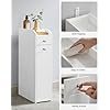 VASAGLE Lille Badev�relsesskab, Slank Badev�relsesopbevaringsenhed, Badev�relsesorganisator, Fritst�ende Toiletpapiropbevaringsskab med Udtr�ksskuffer, til Sm� Rum, Hvid BBC847P31