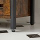 VASAGLE BBC901B01 badev�relsesunderskab til h�ndvask, m. 2 lamell�ger, 1 �bent rum, 1 hylde - rustik brun sp�nplade og sort st�l 