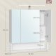 VASAGLE Badev�relsesskab med 3 d�re, spejlskab, v�gskab, stikkontakter, h�ngekurv, h�rt�rrerholder, masser af opbevaringsplads, til badev�relse, 16,5 x 70 x 75 cm, Cloudy White BBK126W01